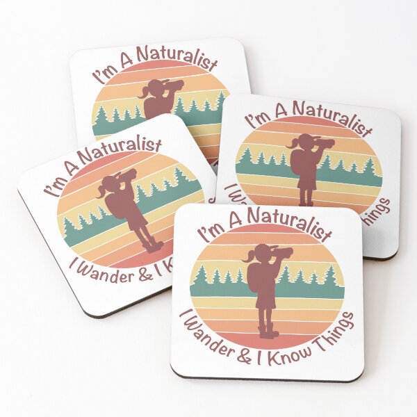 Item preview, I'm a Naturalist I Wander & I Know Things - Retro & White designed and sold by EcoElsa.