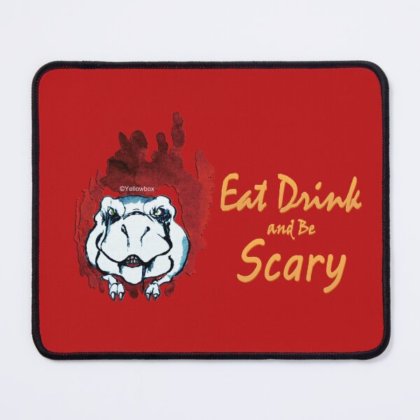Item preview, Halloween Monsters in Jurassic Hell eat drink and be Scary - Yellowbox ink painting designed and sold by twyellowbox.