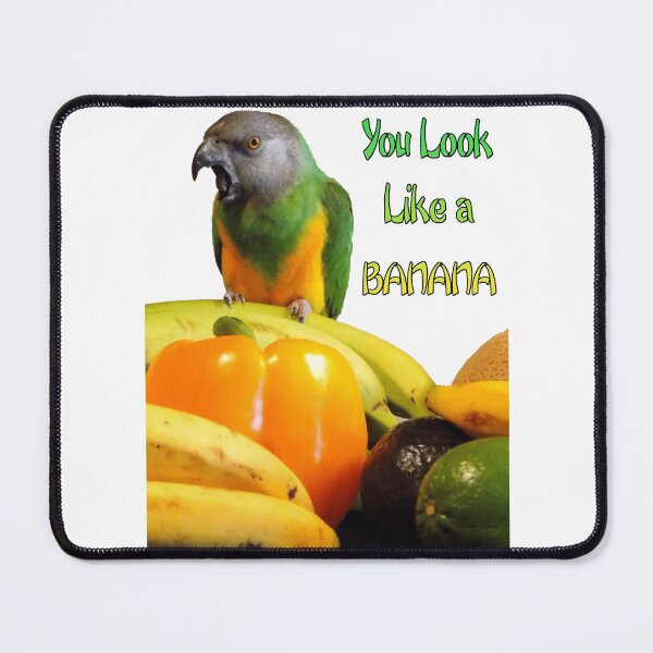Item preview, Senegal Parrot Funny Banana Meme designed and sold by RiffXS.