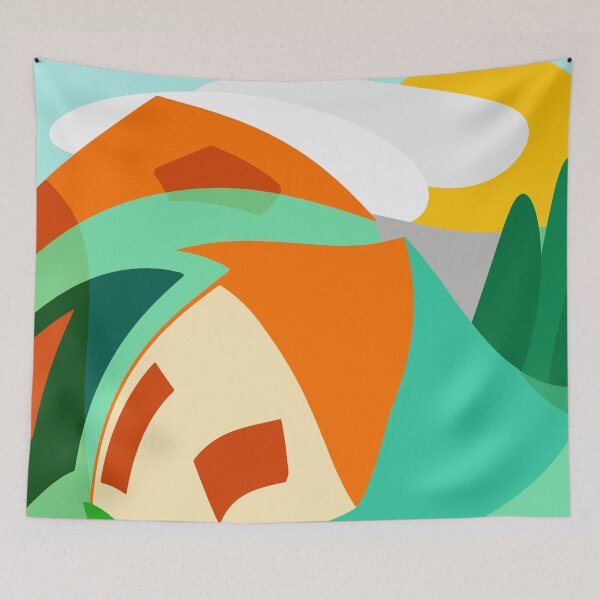 Item preview, Houses In The Village Wall Art 03 designed and sold by blueocan.