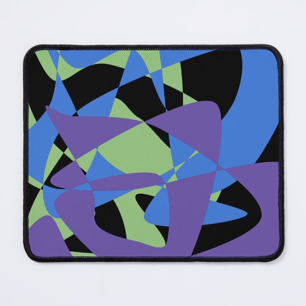 Aperçu de l'œuvre Conception abstraite verte, bleue et violette créée et vendue par KP024.