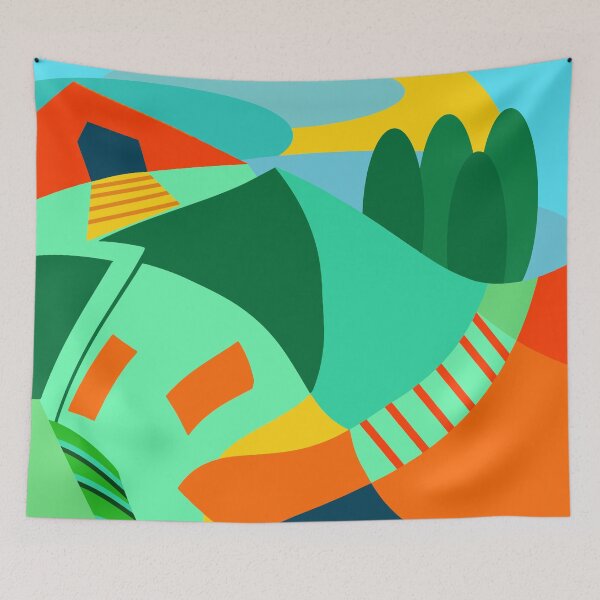 Item preview, Houses In The Village Bath Curtain 04 designed and sold by blueocan.