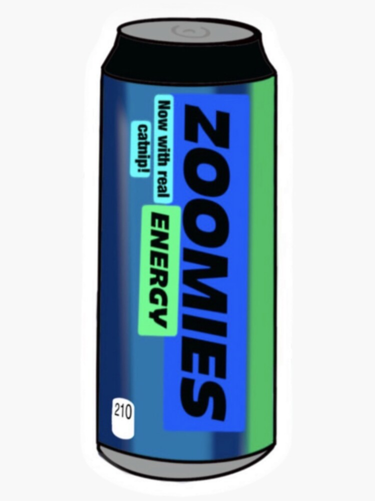 "Zoomies energy by NateMakesStuff" Sticker for Sale by Catwithhardhat