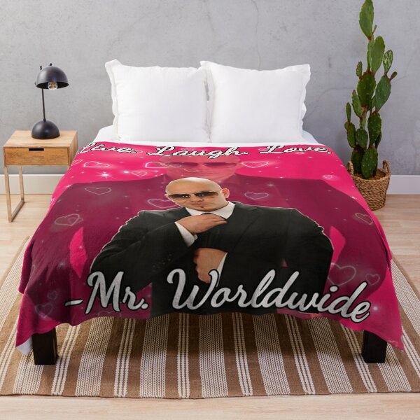 Mr Worldwide Pitbull Valentine Throw Blanket