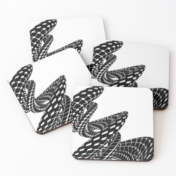 Item preview, Black and white 3D spiral abstract designed and sold by flashcompact.