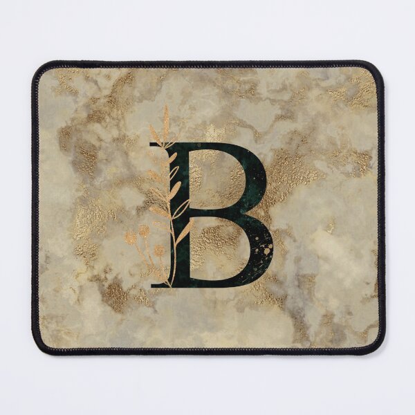 Item preview, Floral Gold Metallic Marble Monogram B designed and sold by MysticMagpie.