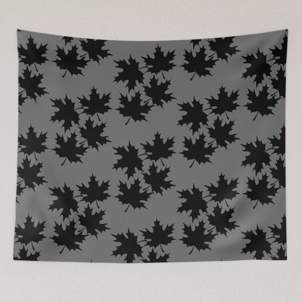Item preview, Autumn leaves print in grey designed and sold by DemonicGloom.