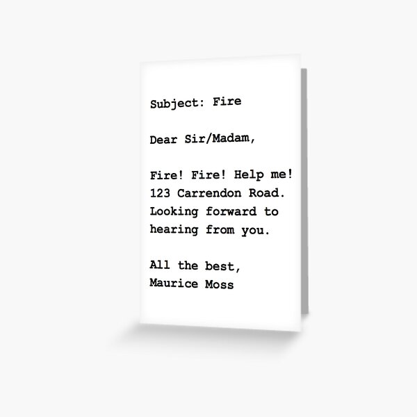 Fire Email - The IT Crowd Greeting Card