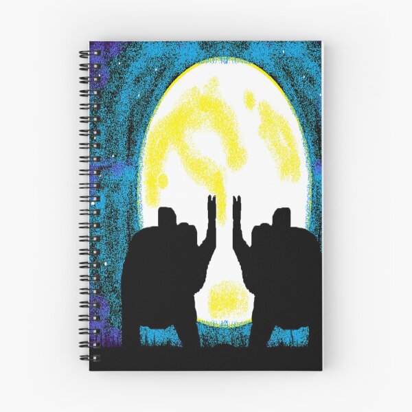Item preview, Two elephant Crunching in front of the moon designed and sold by Sunraysanastore.