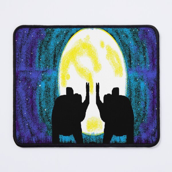 Item preview, Two elephant Crunching in front of the moon designed and sold by Sunraysanastore.