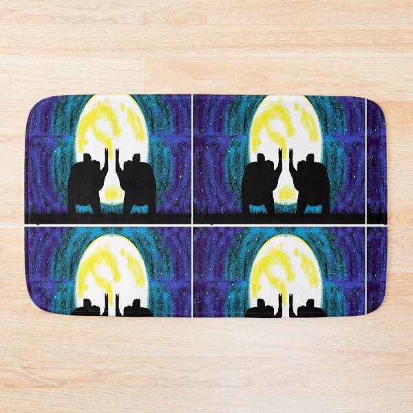 Item preview, Two elephant Crunching in front of the moon designed and sold by Sunraysanastore.