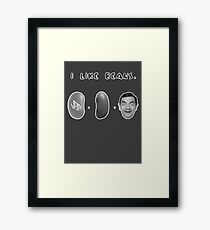 I Like Beans Framed Print
