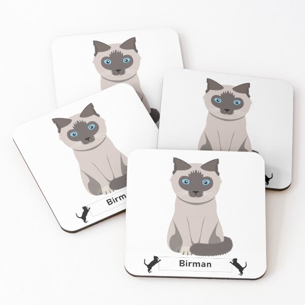 Item preview, Birman Cat Breed - Cartoon Art Style designed and sold by EdKid.