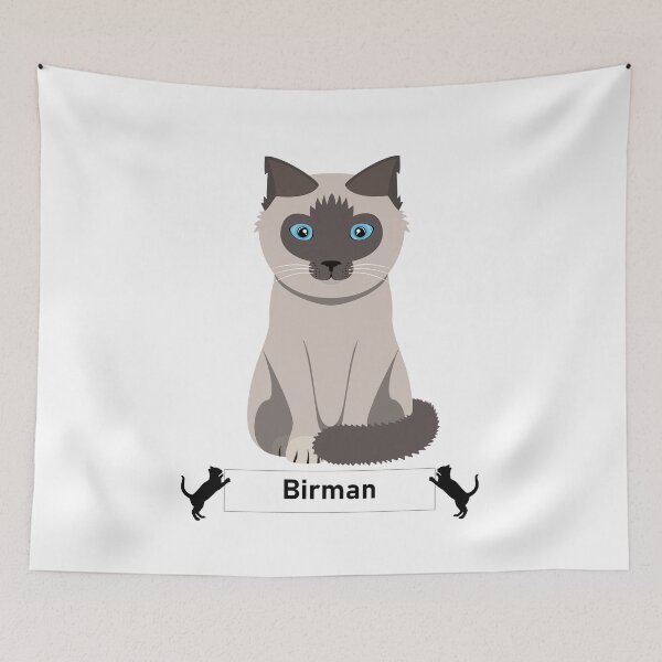 Item preview, Birman Cat Breed - Cartoon Art Style designed and sold by EdKid.