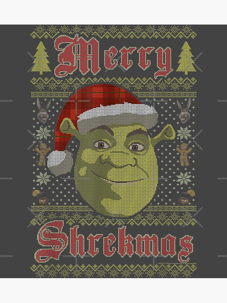 Shrek Merry Shrekmas Ugly Style Christmas Poster By Captaelizatp81