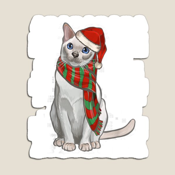 CHRISTMAS MAGNET Holiday Snowman Santa Claus Ornament Cat Dog Bells Kitten Gift 