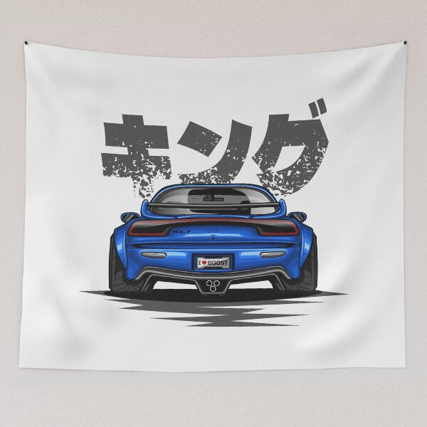 Item preview, RX7 Wide Body (Vivid Blue) designed and sold by JioojiProject.