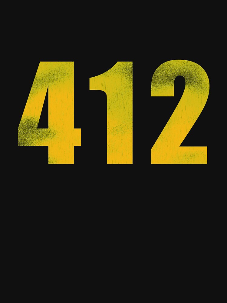  412 Pittsburgh Yellow text Design City Skyline