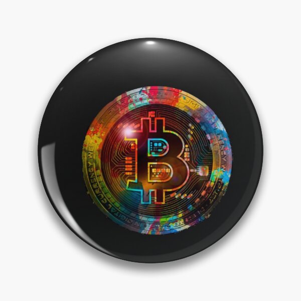 Artikelvorschau, Buntes Bitcoin-Krypto-T-Shirt entworfen und verkauft von Funny-Tees4U.