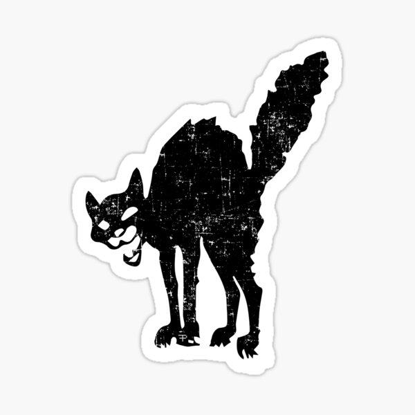 Artikel-Vorschau von Symbol der anarchistischen schwarzen Katze mit verzweifeltem, kraftvollem Blick, designt und verkauft von finepaint.