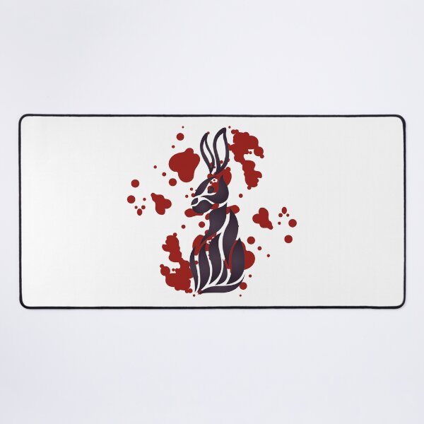 Black Hare Press Bloody Bunny Desk Mat