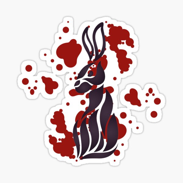 Black Hare Press Bloody Bunny Sticker