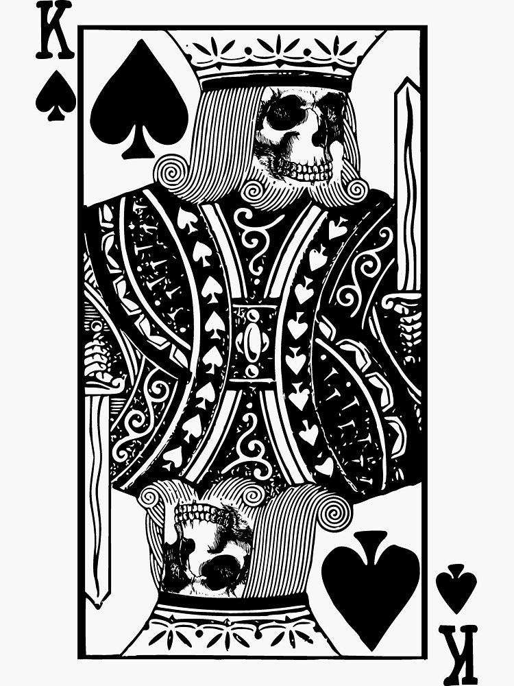 "Skull King of Spades" Sticker for Sale by GoaTeeGram Redbubble