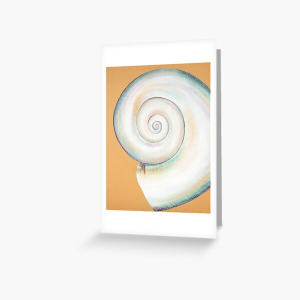 White Moon Shell Greeting Card
