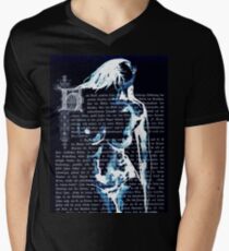 ink on very old paper negativ scan Men's V-Neck T-Shirt