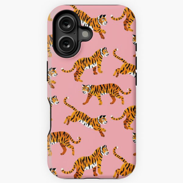 Vista previa del artículo con la obra «Tigres de Bengala - Rosa melocotón», diseñado y vendido por TigaTiga.
