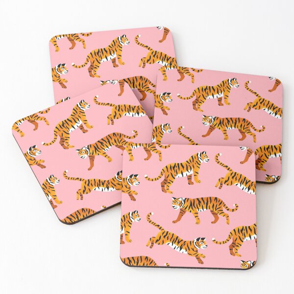 Item preview, Bengal Tigers - Peachy Pink designed and sold by TigaTiga.