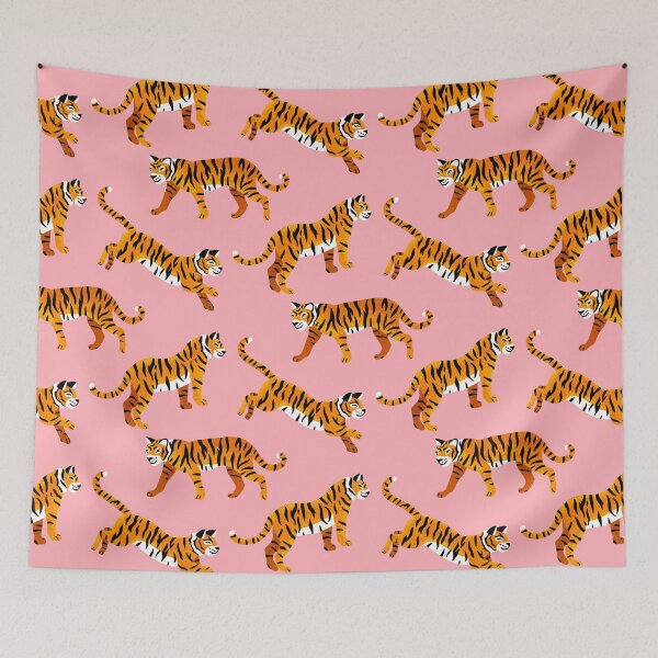 Item preview, Bengal Tigers - Peachy Pink designed and sold by TigaTiga.