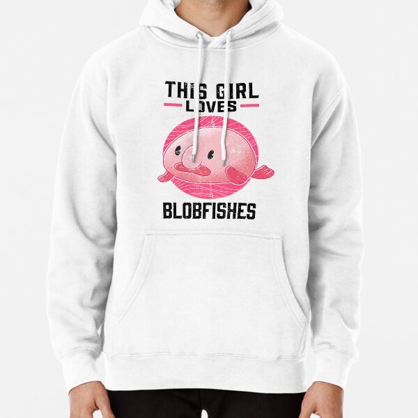 Blobfish girl ugly fish deep sea fish Pullover Hoodie by madgrfx