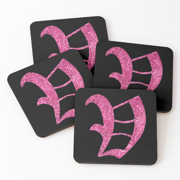 Item preview, The Letter V - Capital Pink Glitter Gothic designed and sold by TheLykosApparel.