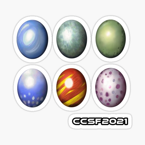 Creatures Eggs CCSF 2021 Stickers | Large Sticker