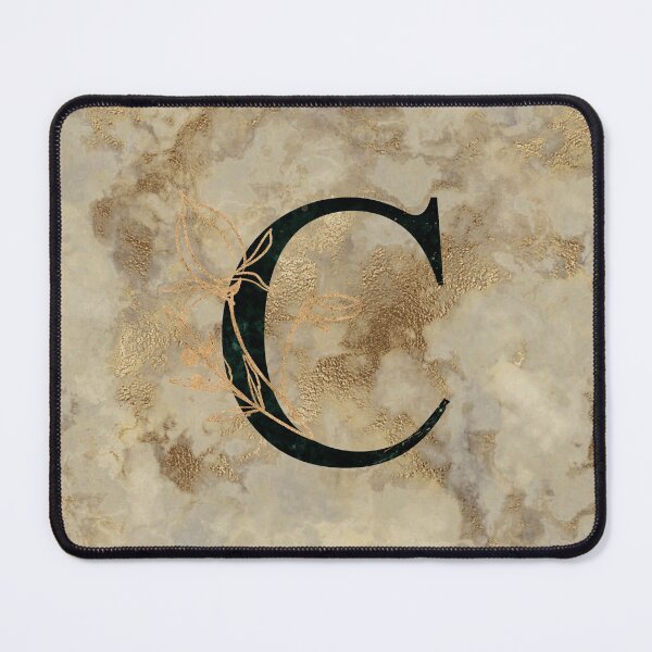 Item preview, Floral Gold Metallic Marble Monogram C designed and sold by MysticMagpie.