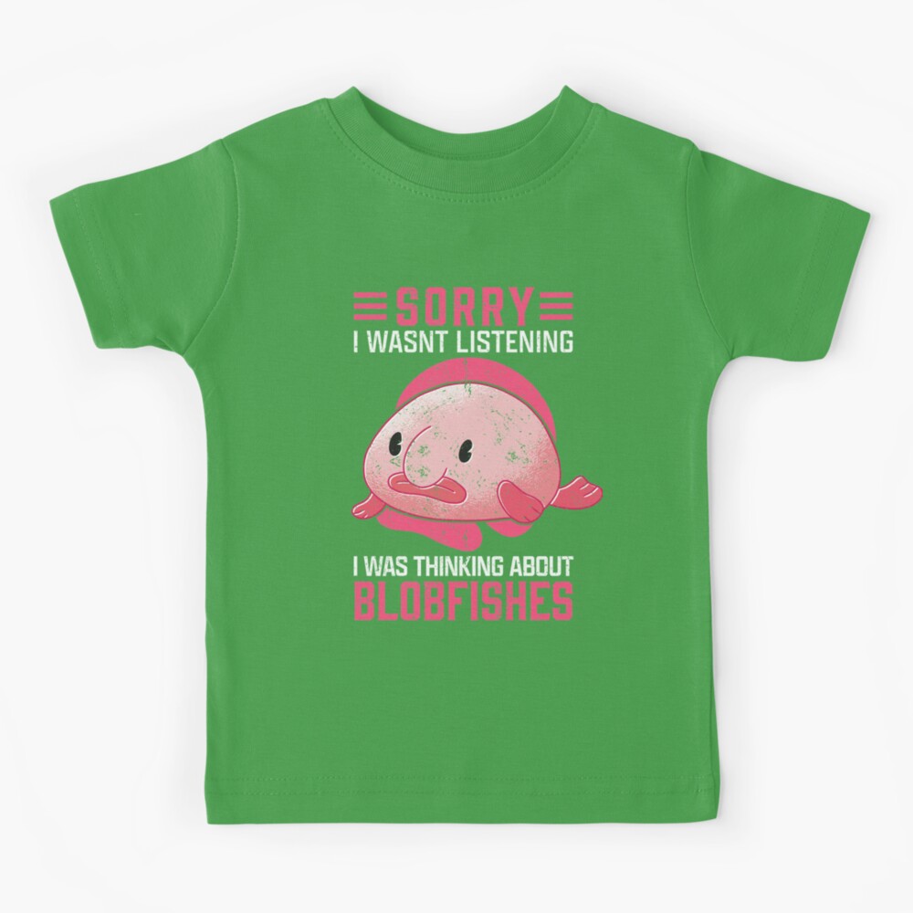 Blobfish thought of ugly fish deep sea fish Kids T-Shirt by madgrfx