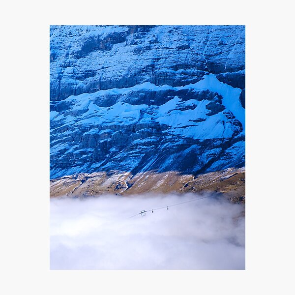 Item preview, Cable cars emerging from a cloud inversion at Grindelwald designed and sold by Mark Howells-Mead / Permanent Tourist.