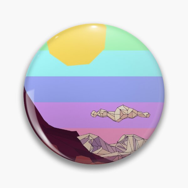 Item preview, Rainbow colored retro mountainscape. designed and sold by angelisart.