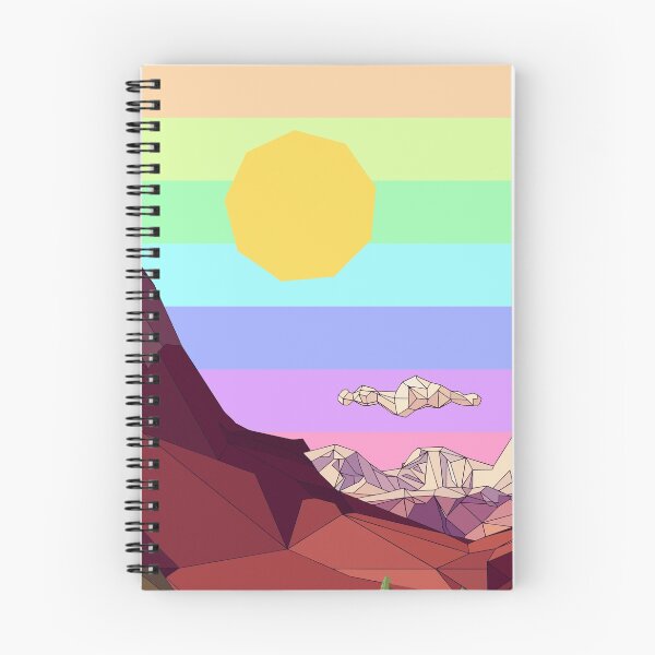 Item preview, Rainbow colored retro mountainscape. designed and sold by angelisart.