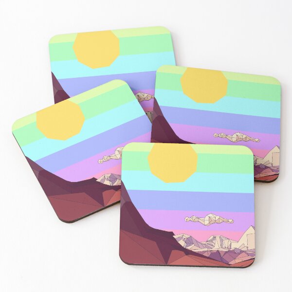 Item preview, Rainbow colored retro mountainscape. designed and sold by angelisart.