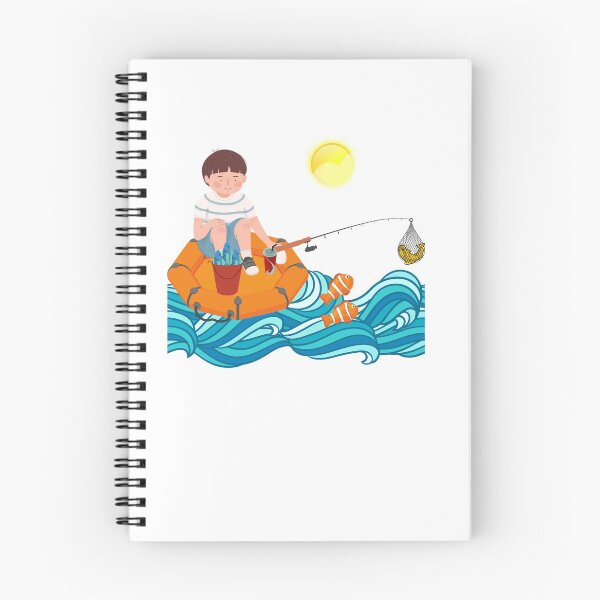 Item preview, A boy fishing on the boat art. designed and sold by Itsmepooh.