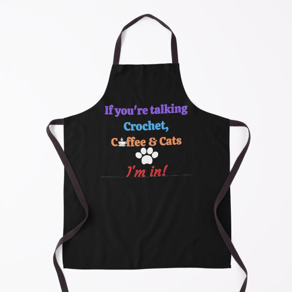 Item preview, Crochet Coffee & Cats quote text fun gift for crochet artist designed and sold by rhodabear.