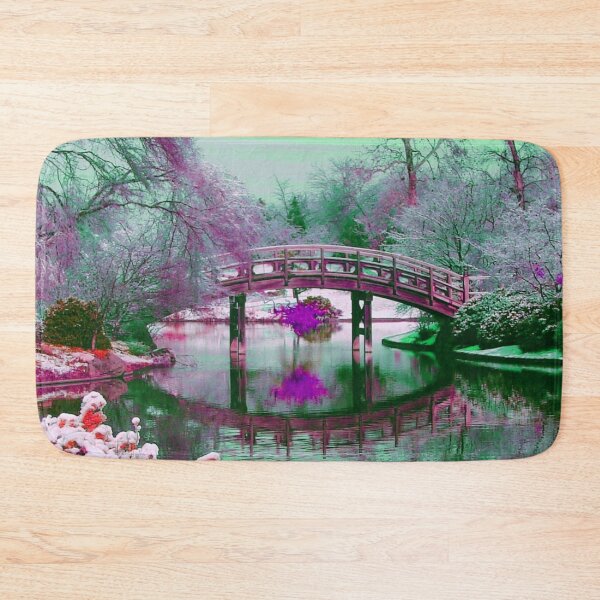 Item preview, Japanese Garden Bridge Hashi Neon Vaporwave Aesthetic designed and sold by ShirtVibes.