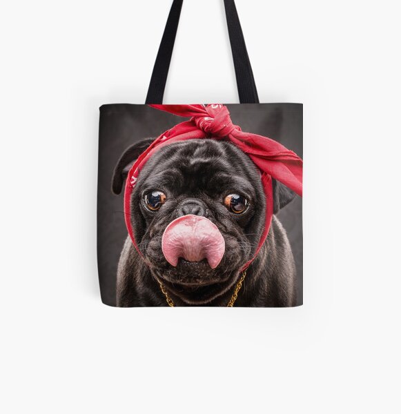 The Pug Life - 2 Pug All Over Print Tote Bag