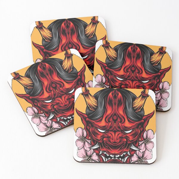 Item preview, Oni - devil face mask designed and sold by ArtSellerWorker.