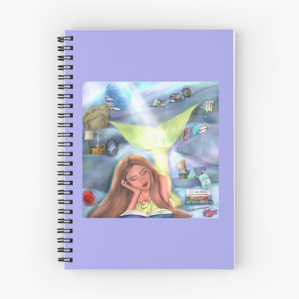 Item preview, Mermaid reading   designed and sold by BlackWhiteBouje.