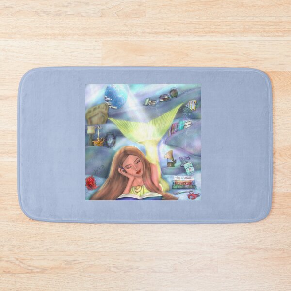 Item preview, Mermaid reading   designed and sold by BlackWhiteBouje.