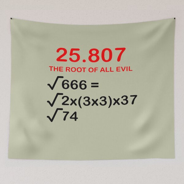 Item preview, The Root Of All Evil Fun Math Nerd Formula designed and sold by taiche.