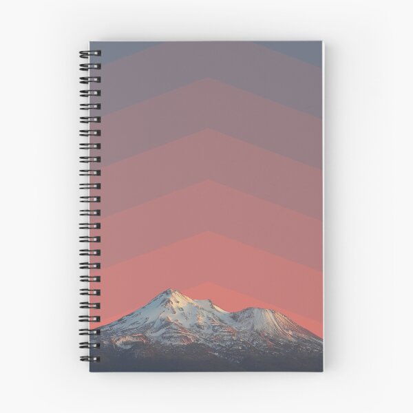 Item preview, Mount Shasta 2 rainbow colored retro mountainscape. designed and sold by angelisart.